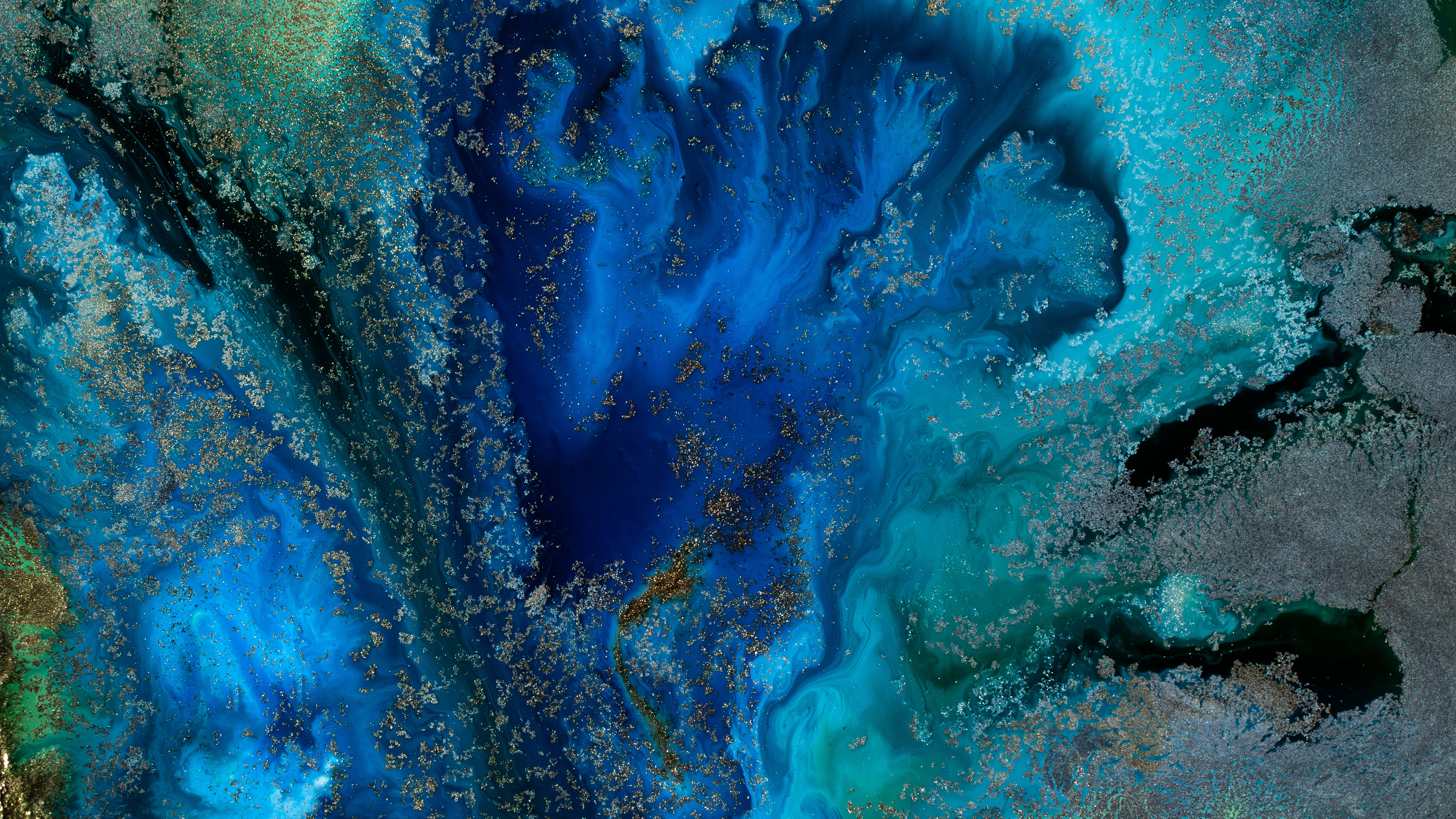 Обои синий, бирюза, Аква, лазурный, чирок в разрешении 3840x2160