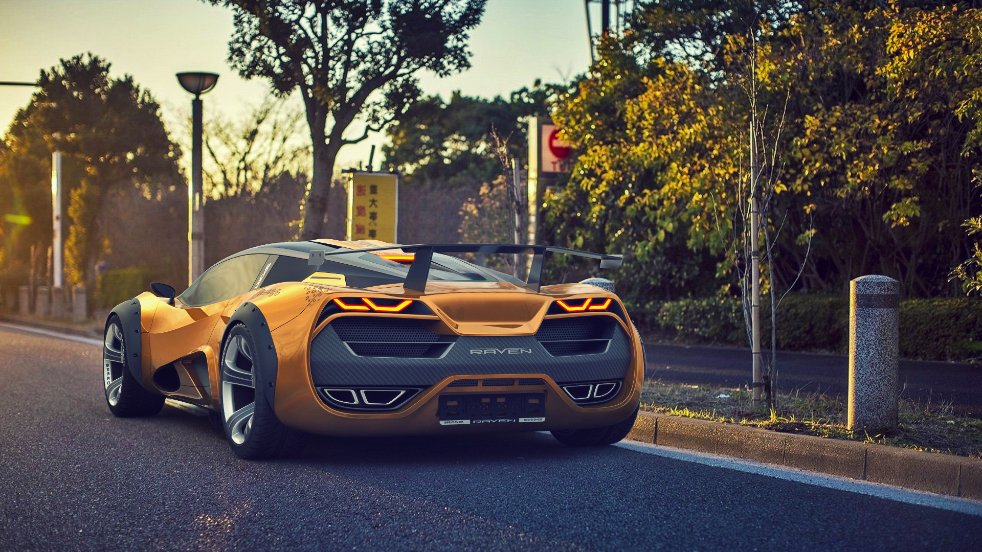 Обои спорткар, суперкар, желтый, концепт, моторный транспорт в разрешении 1920x1080