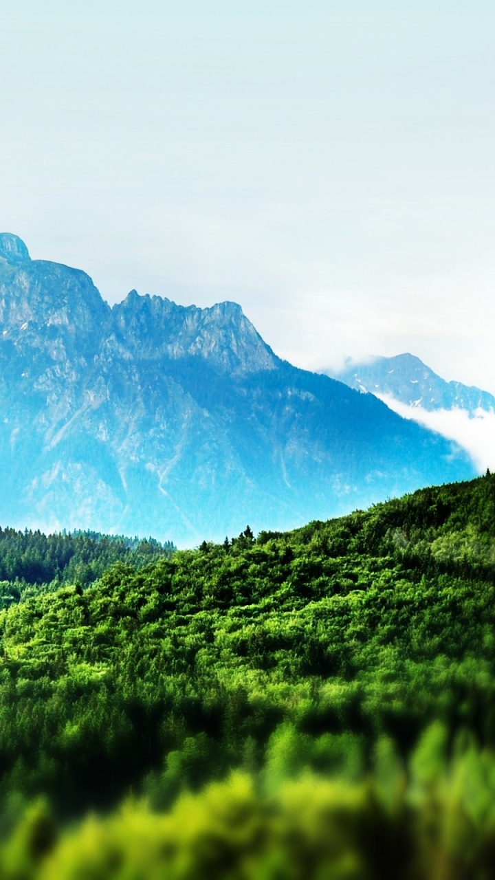 Обои природа, нагорье, горная станция, растительность, горный хребет в разрешении 720x1280