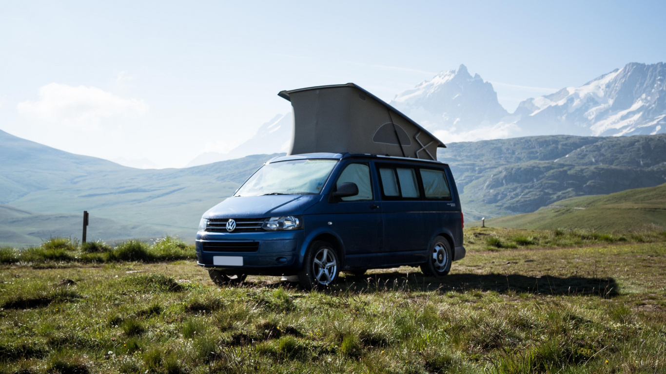 Обои volkswagen type 2, авто, фургон, Автодома, автомобиль в разрешении 1366x768