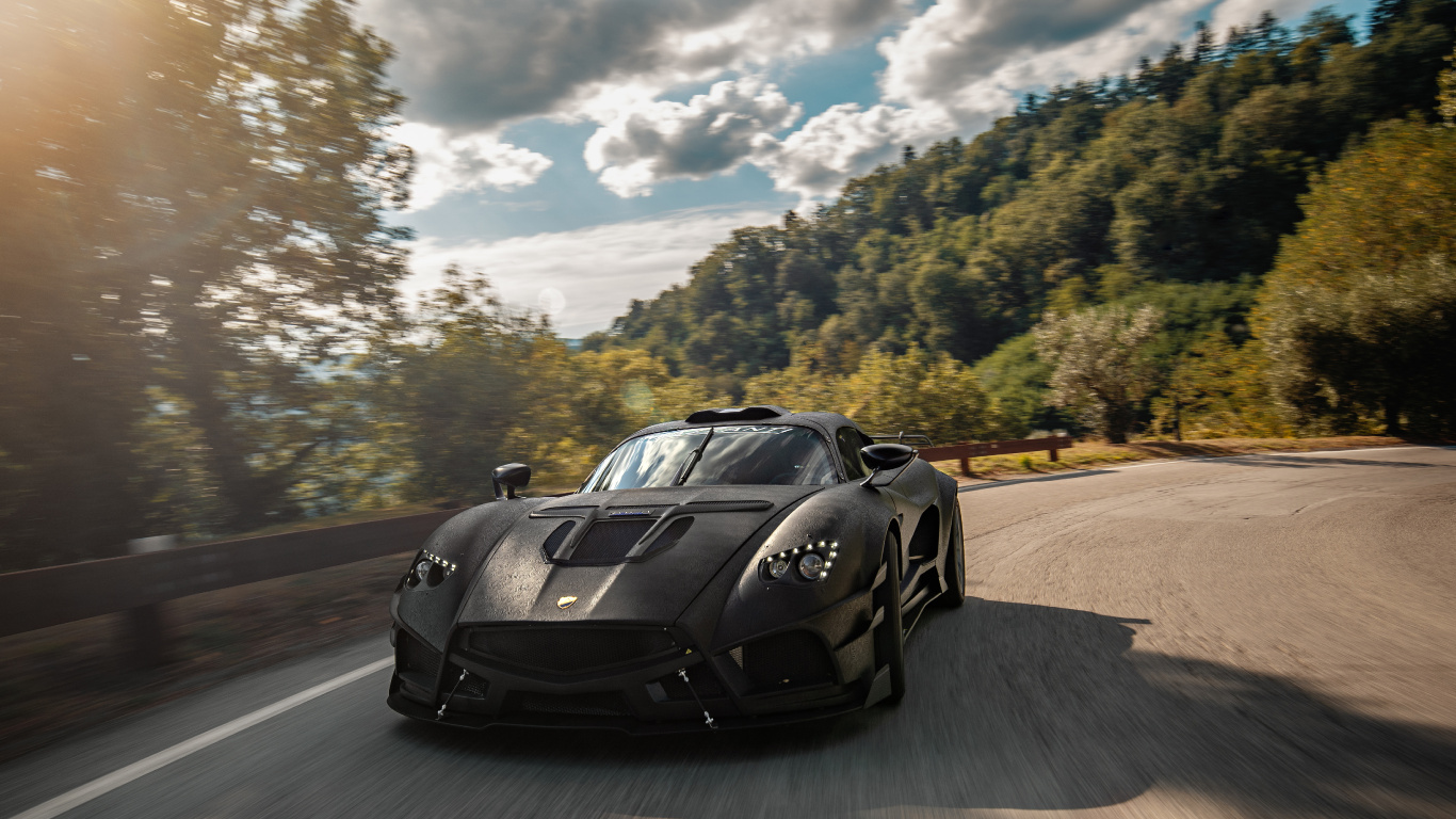 Обои суперкар, авто, спорткар, Маццанти Для Evantra, Pagani Zonda в разрешении 1366x768