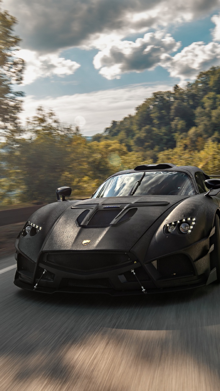 Обои суперкар, авто, спорткар, Маццанти Для Evantra, Pagani Zonda в разрешении 720x1280