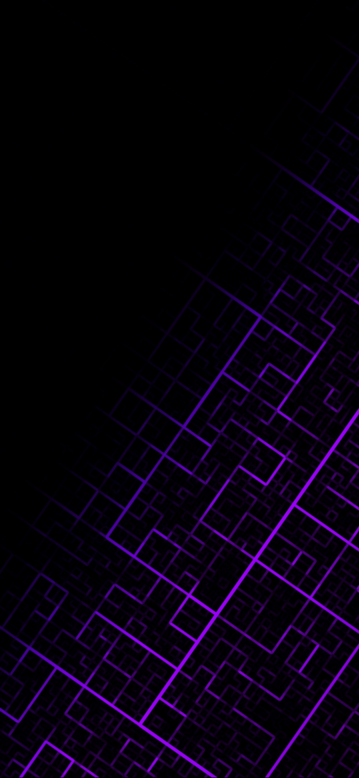 Обои Фиолетовый, пурпур, черный, синий, линия в разрешении 1242x2688