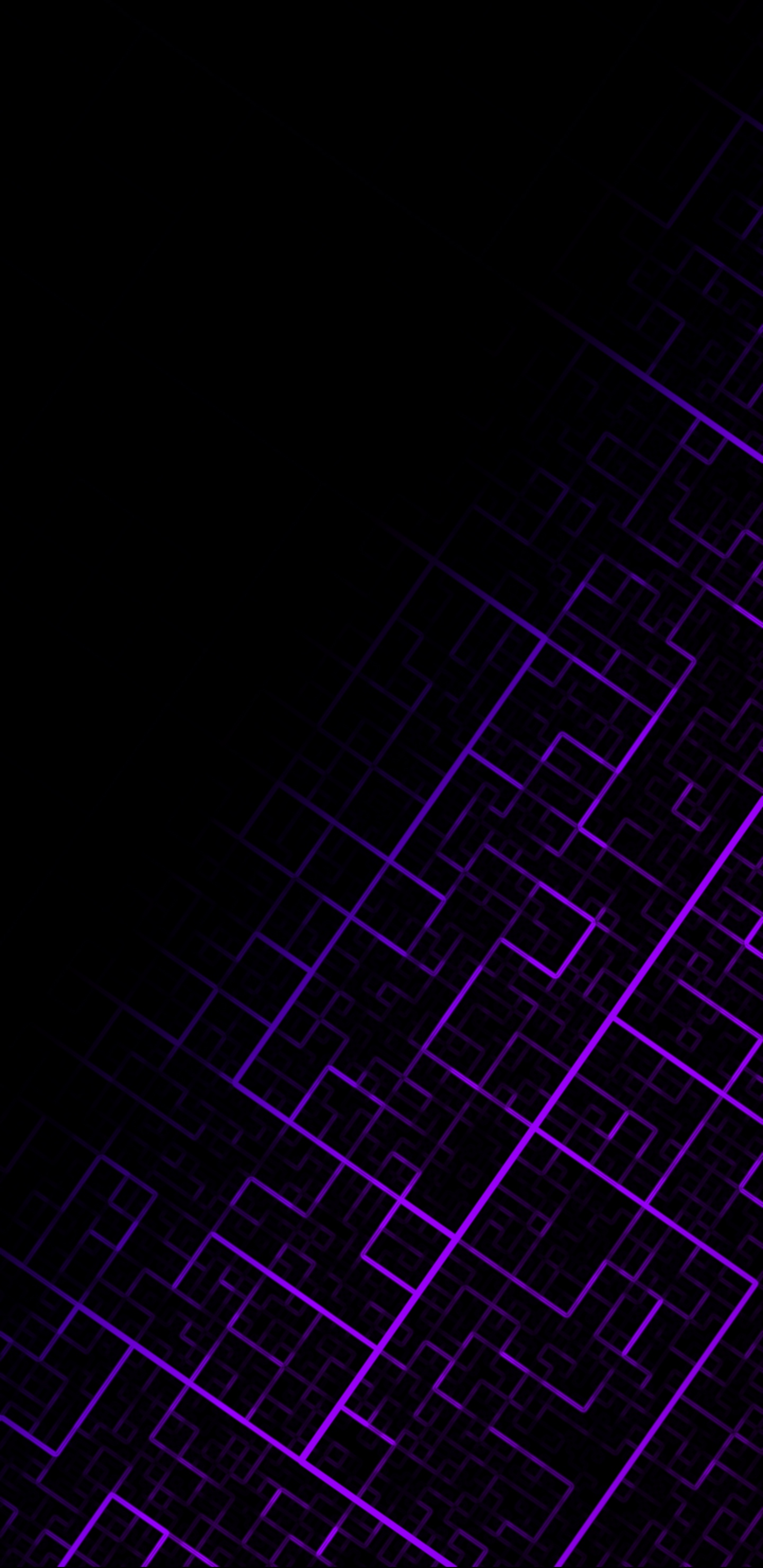 Обои Фиолетовый, пурпур, черный, синий, линия в разрешении 1440x2960