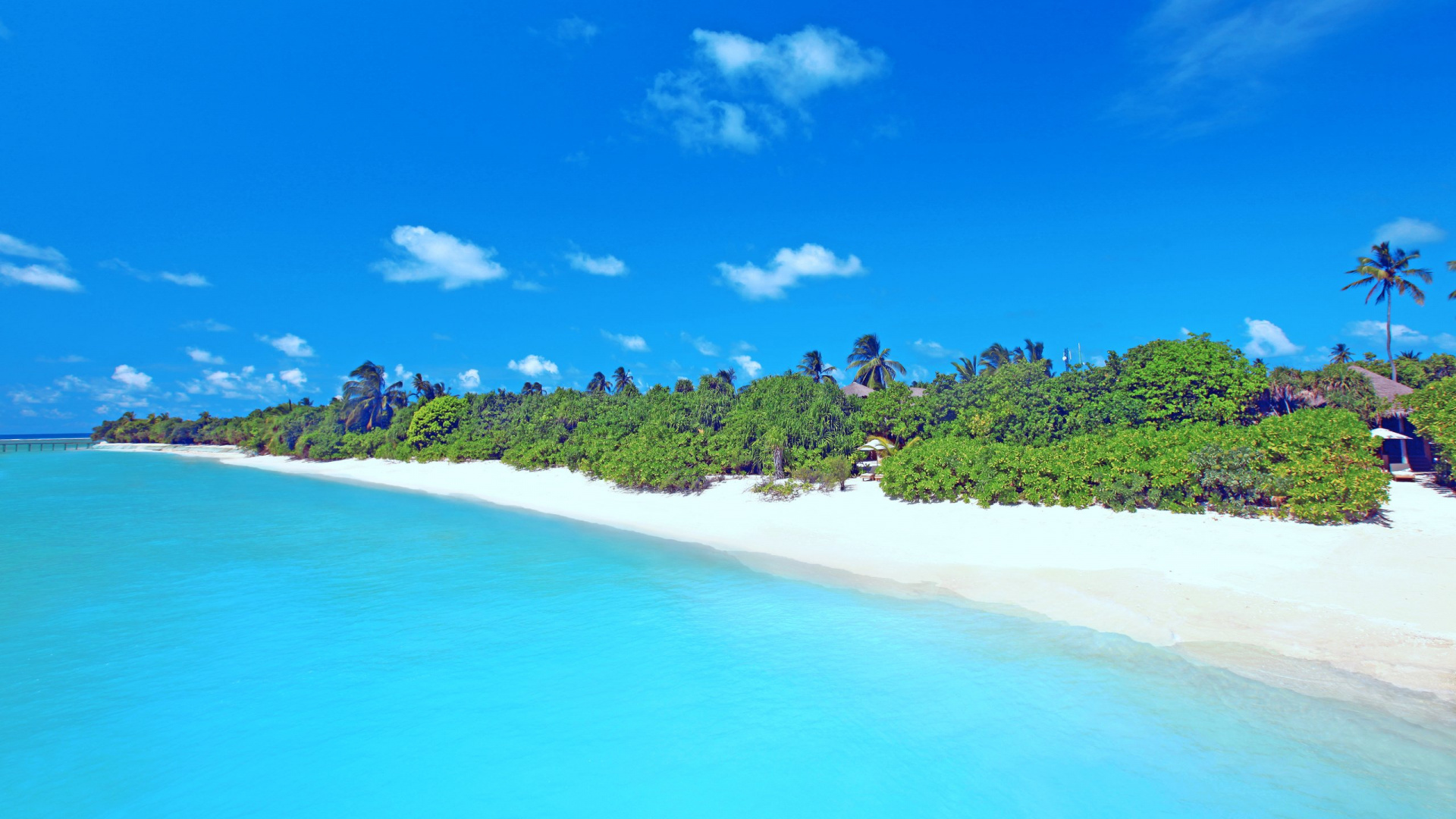 Обои прибежище, пляж, Остров, тропическая зона, море в разрешении 1920x1080