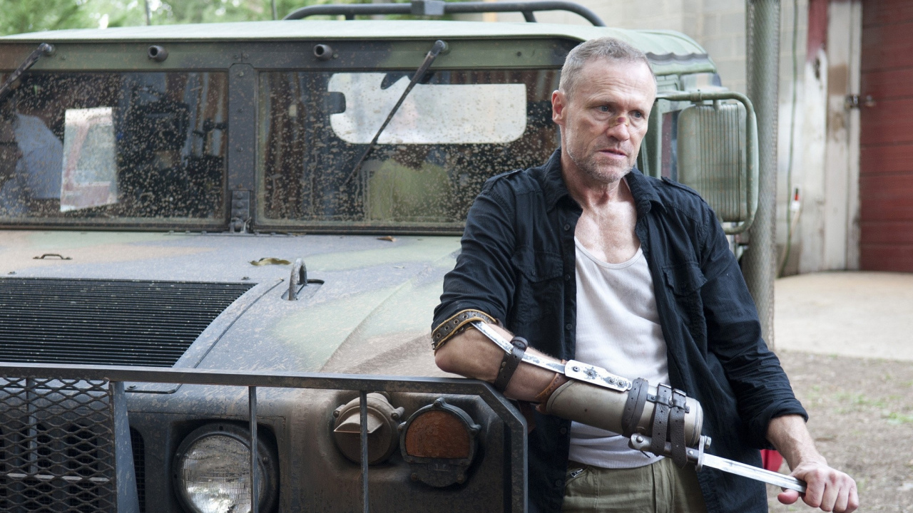 Обои Майкл Рукер, Ходячие мертвецы, Мерл Диксон, АМЦ, авто в разрешении 1280x720