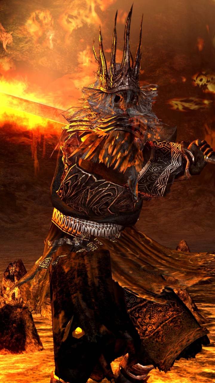 Обои пламя, огонь, мифология, темнота в разрешении 720x1280