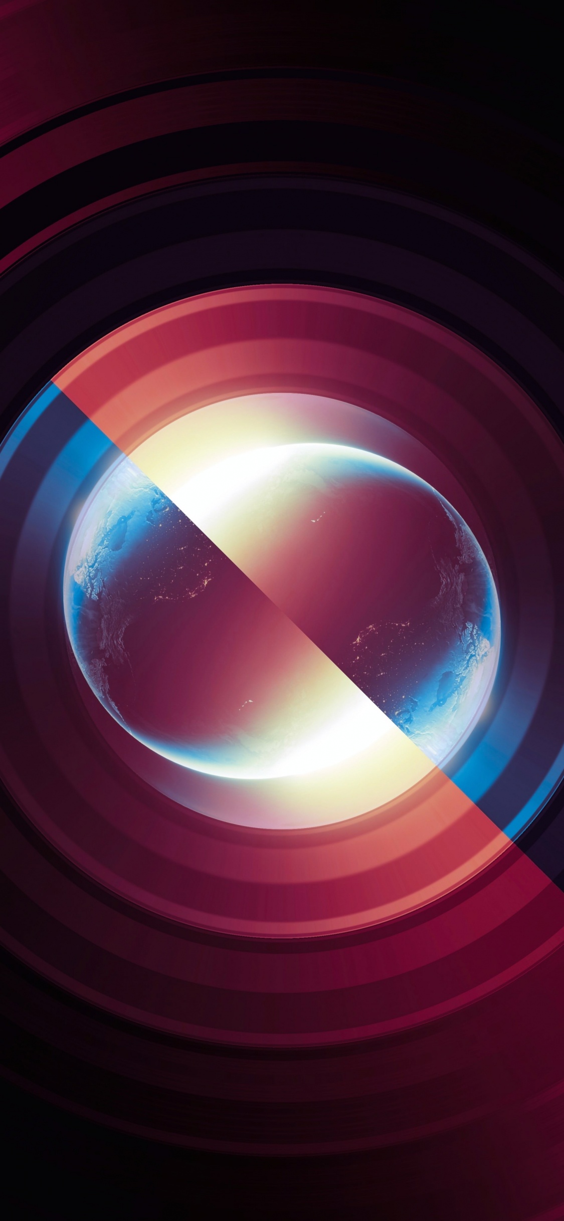 Обои свет, наука, математика, красочность, Фиолетовый в разрешении 1125x2436