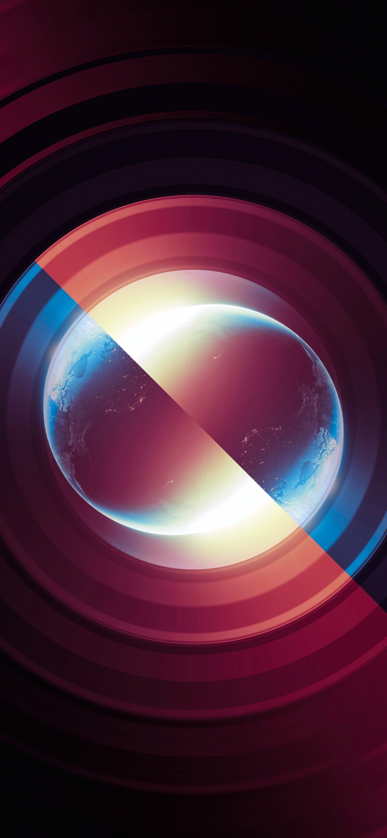 Обои свет, наука, математика, красочность, Фиолетовый в разрешении 1242x2688