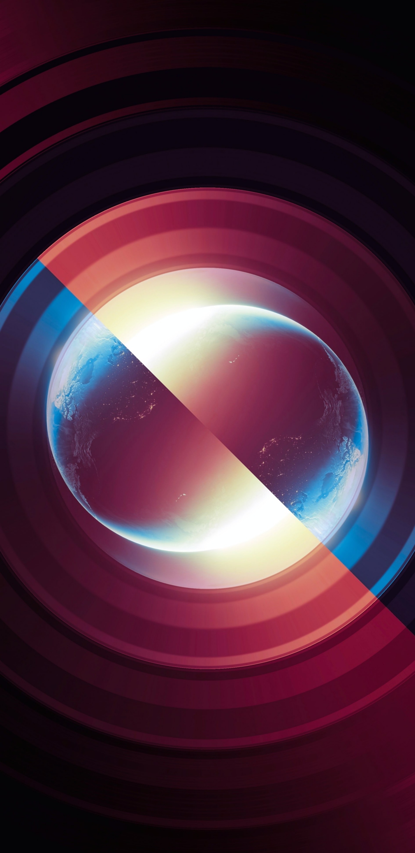 Обои свет, наука, математика, красочность, Фиолетовый в разрешении 1440x2960