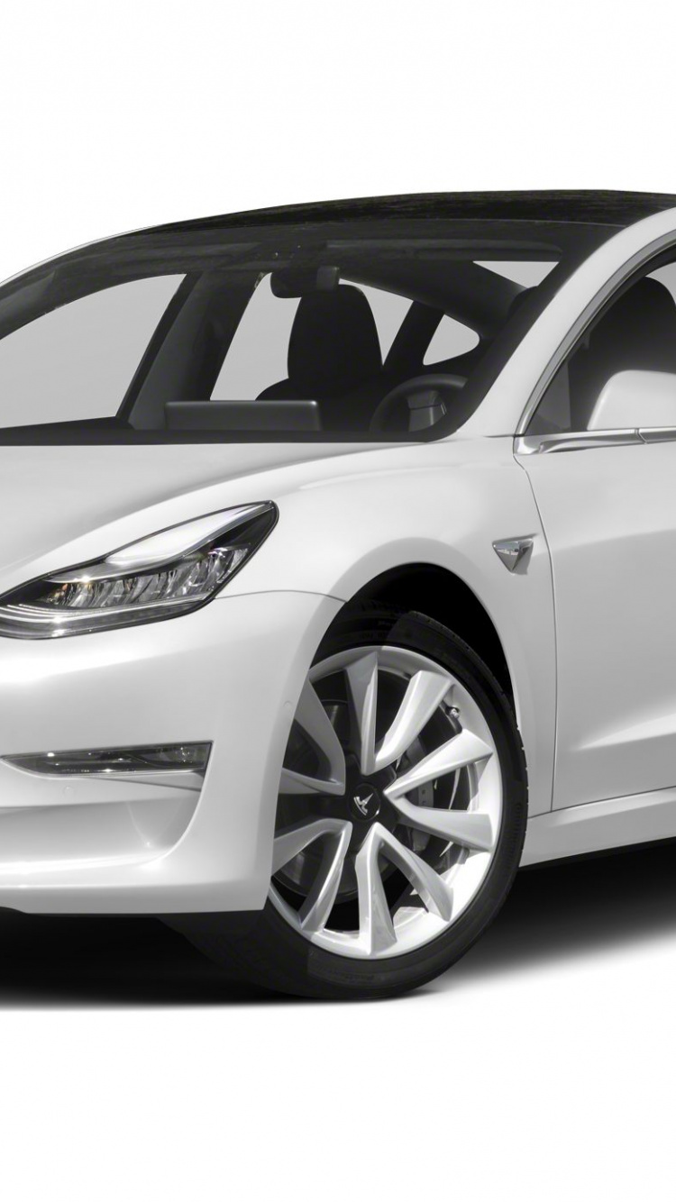 Обои авто, представительский автомобиль, Модель Тесла 2018 3, автомобиль, седан в разрешении 750x1334