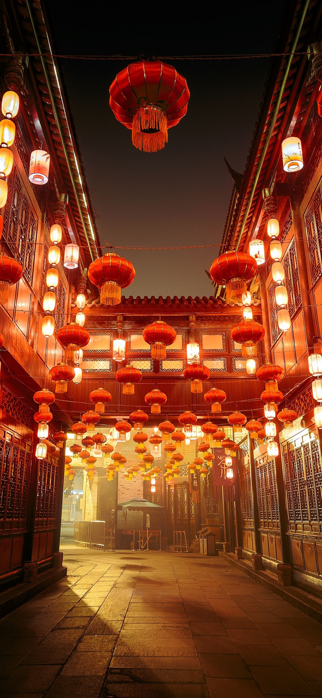 Обои Джинли Дороге, улица, Джинли, свет, освещение в разрешении 1125x2436