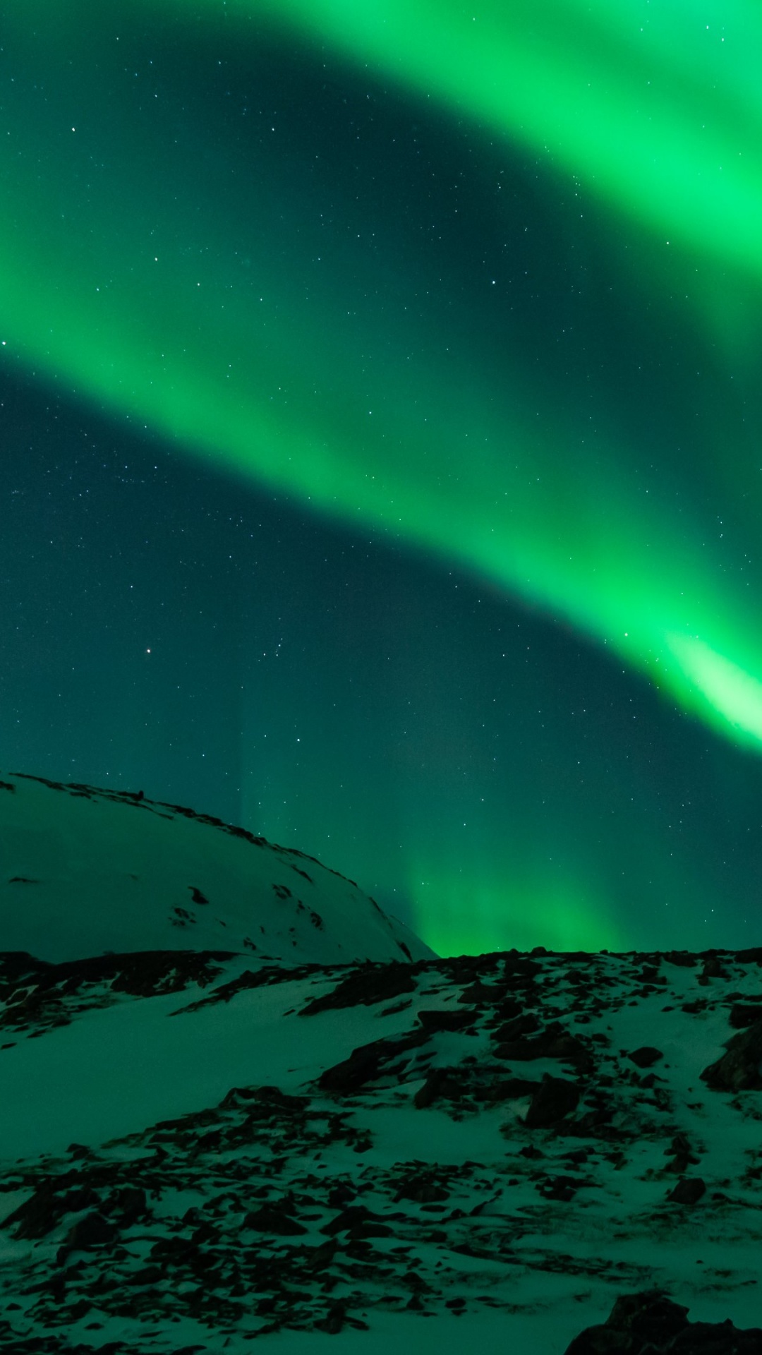 Обои Аврора, атмосфера, небо, Арктика в разрешении 1080x1920