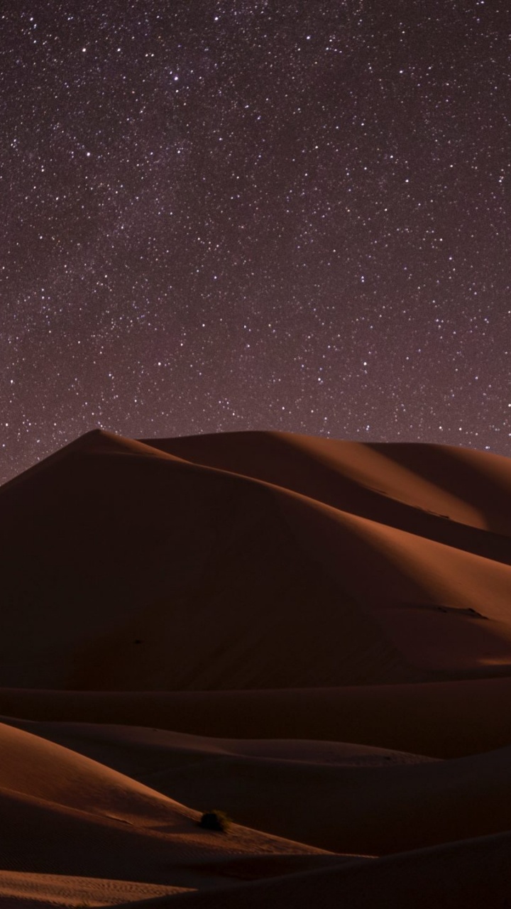 Обои пустыня, ночь, песок, эолийские рельефы, эрг в разрешении 720x1280