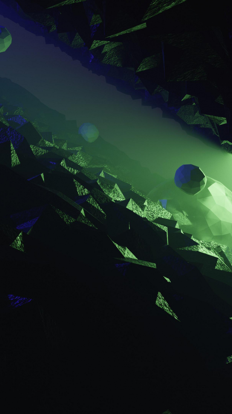 Обои свет, зеленый, атмосфера, космос, астрономический объект в разрешении 750x1334