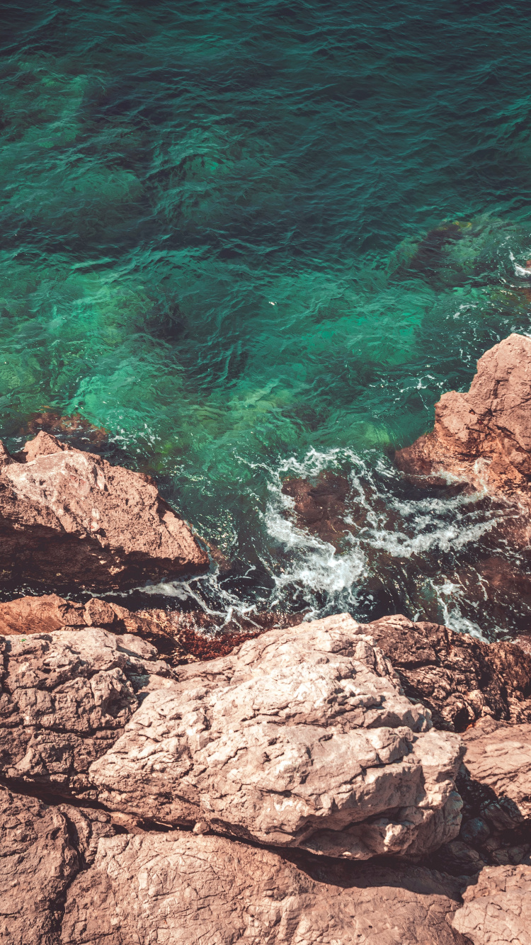 Обои геология, klippe, бирюза, лазурный, мыс в разрешении 750x1334