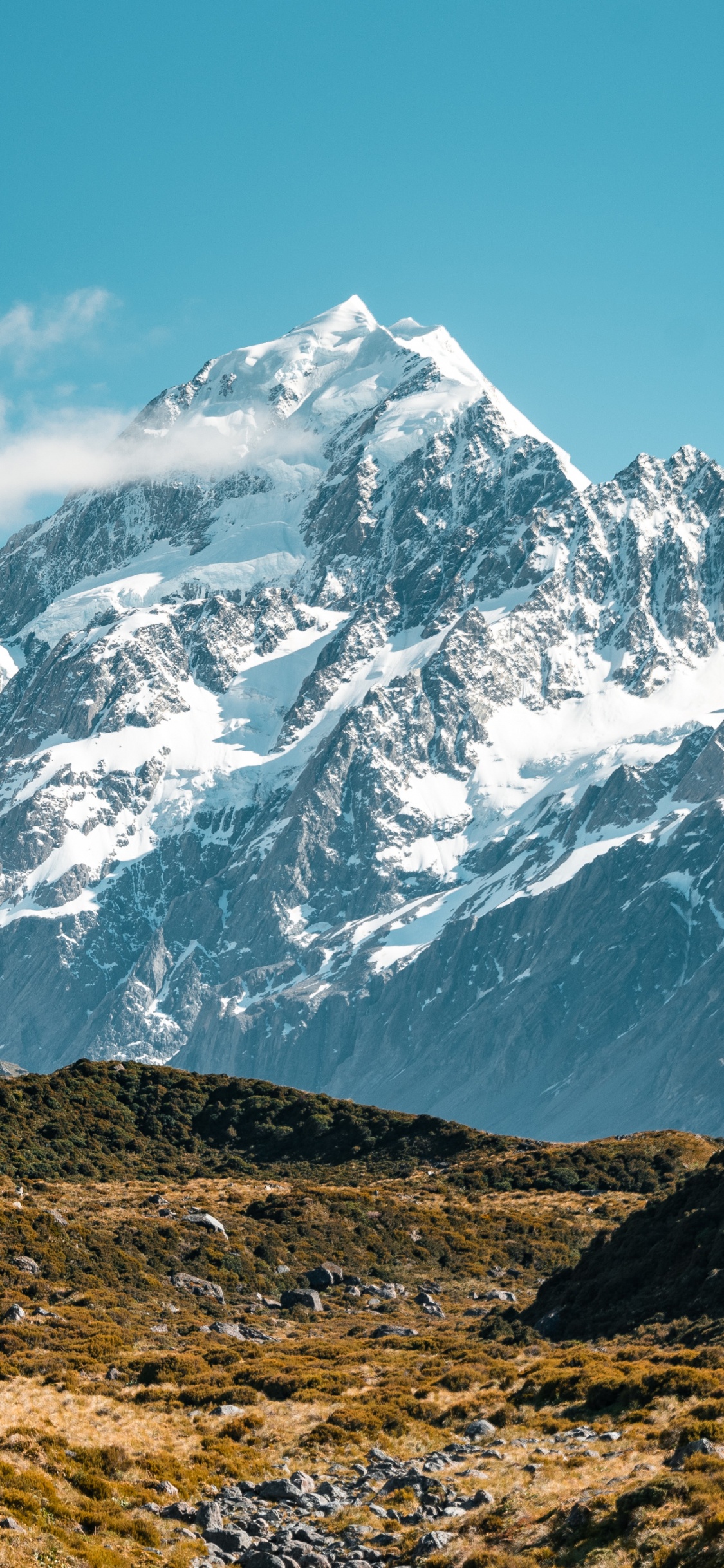 Обои гора, Аораки Маунт Кук Национальный Парк, гора Эверест, аораки Маунт Кук, денали в разрешении 1125x2436