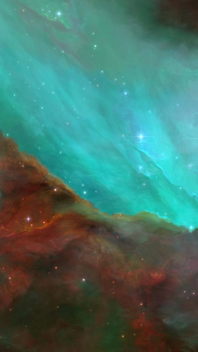 Обои атмосфера, Аврора, туманность, астрономический объект, Галактика в разрешении 750x1334