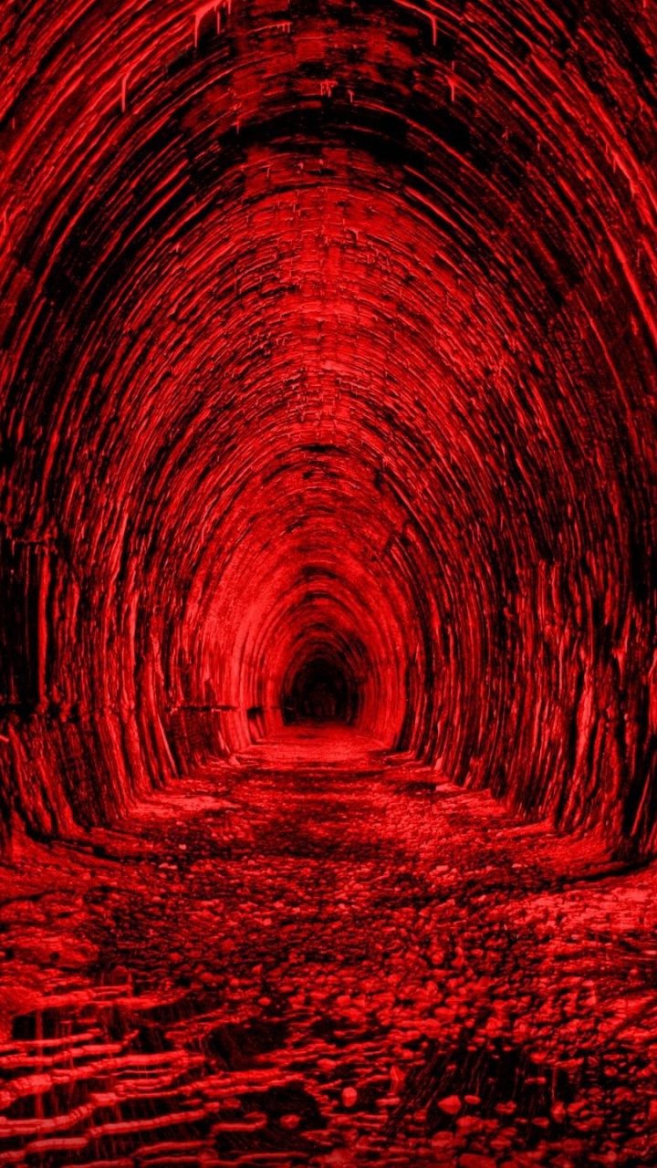 Обои красный цвет, туннель, красный, текстура, черный в разрешении 720x1280