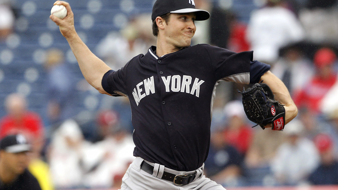 Обои нью-йорк янкиз, бейсбол, бейсболист, занятие спортом, бейсбол колледжа в разрешении 1280x720