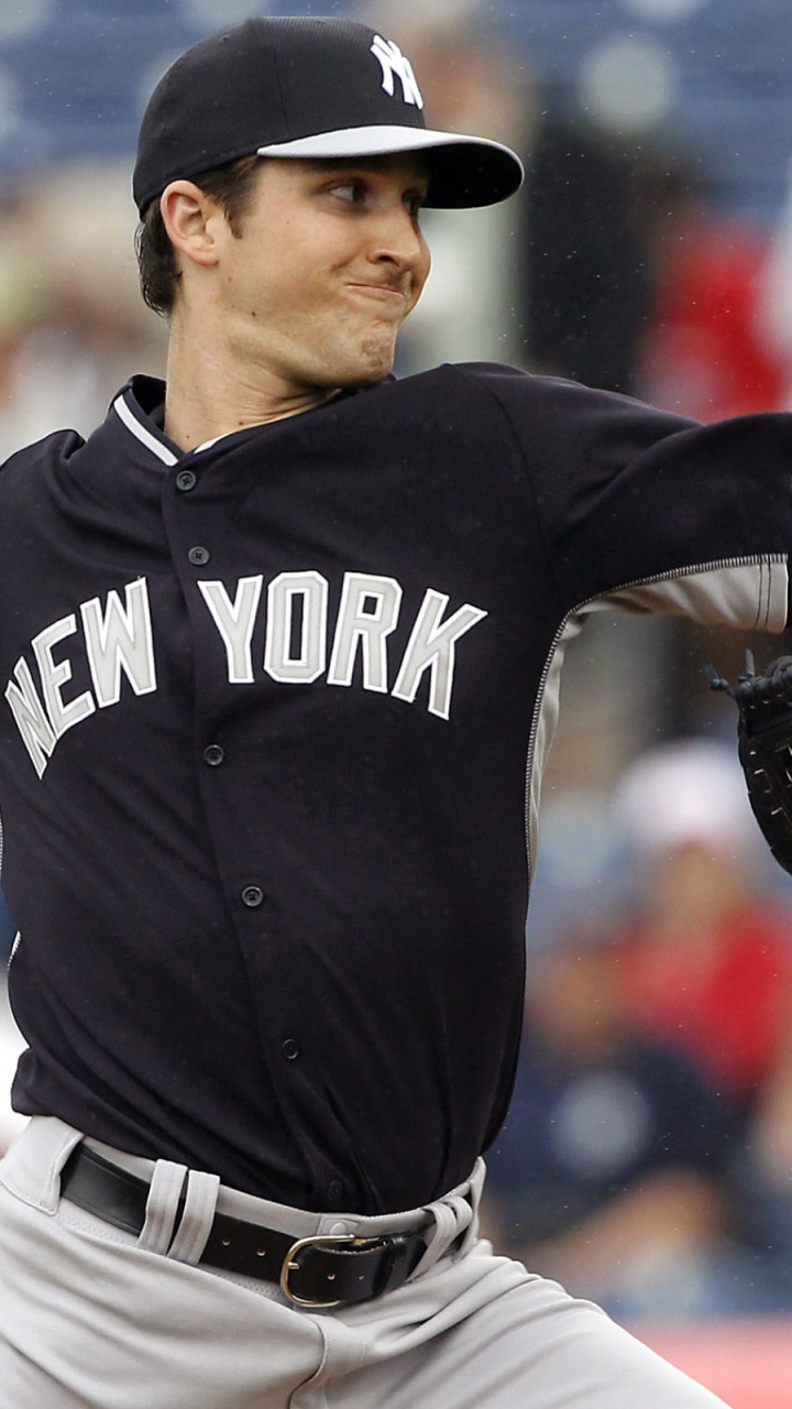 Обои нью-йорк янкиз, бейсбол, бейсболист, занятие спортом, бейсбол колледжа в разрешении 720x1280