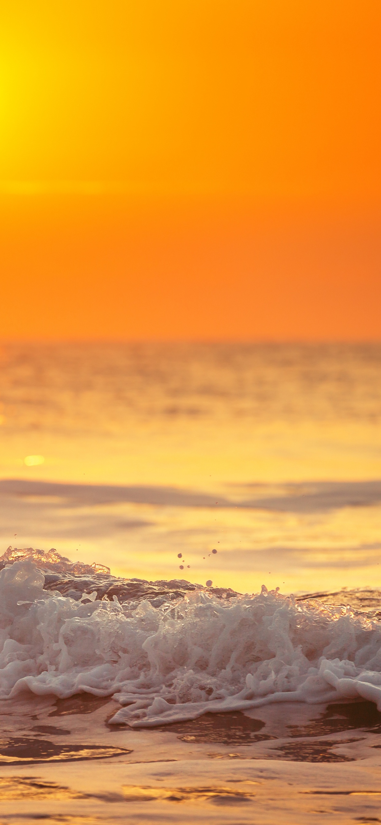 Обои восход солнца, океан, море, закат, горизонт в разрешении 1242x2688