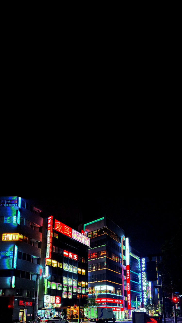 Обои амолед, Ретровейв, OLED, ios, яблоко в разрешении 750x1334