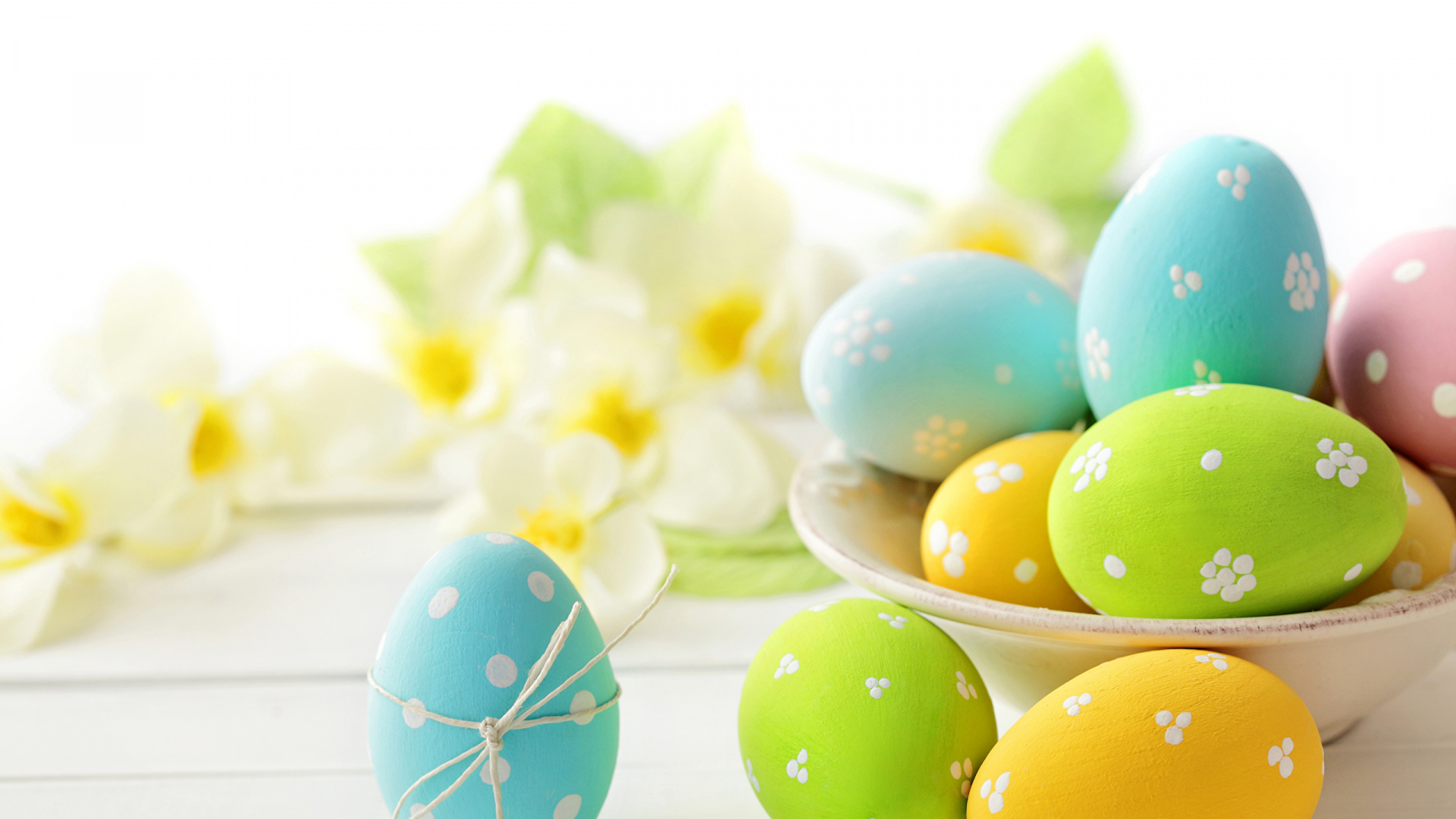 Обои пасхальное яйцо, пасхальный кролик, яйцо, пасха, плюш в разрешении 1920x1080