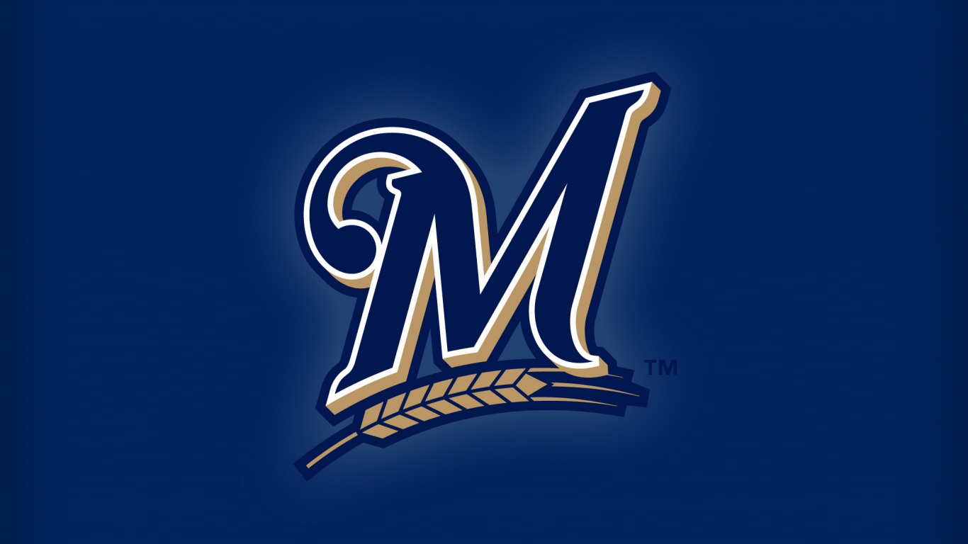 Обои Милуоки, млб, бейсбол, лого, текст в разрешении 1366x768