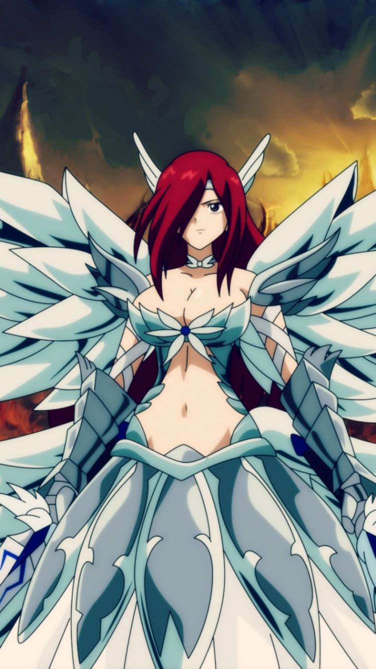 Обои эрза Скарлет, фейри Тейл, Нацу Драгнил, аниме, Манга в разрешении 750x1334