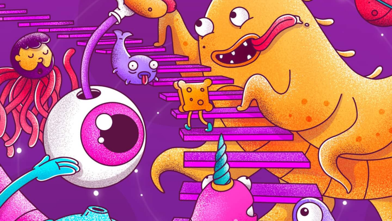 Обои мультфильм, свет, пурпур, арт, розовый в разрешении 1280x720