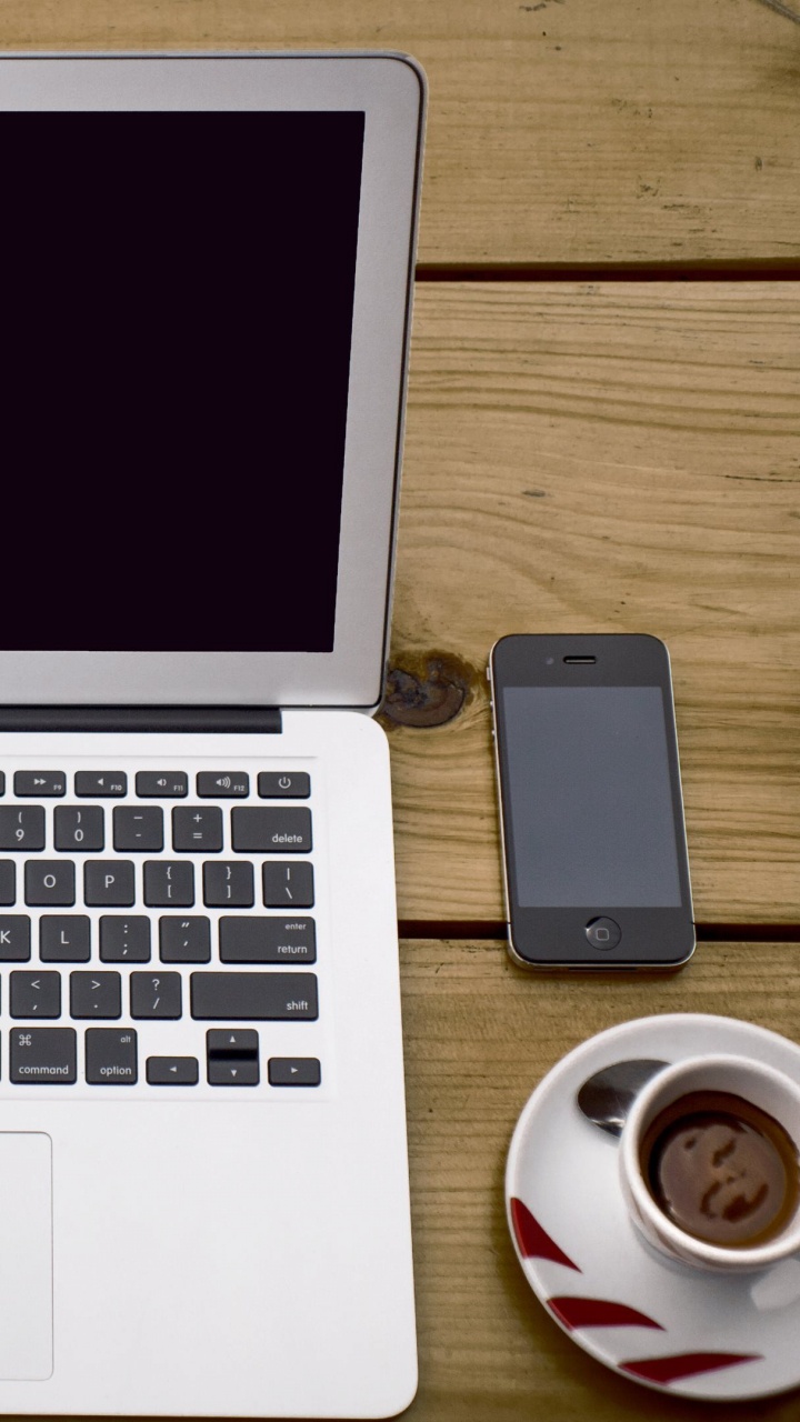 Обои макбук Эйр, электронное устройство, технологии, яблоко, рабочий стол в разрешении 720x1280