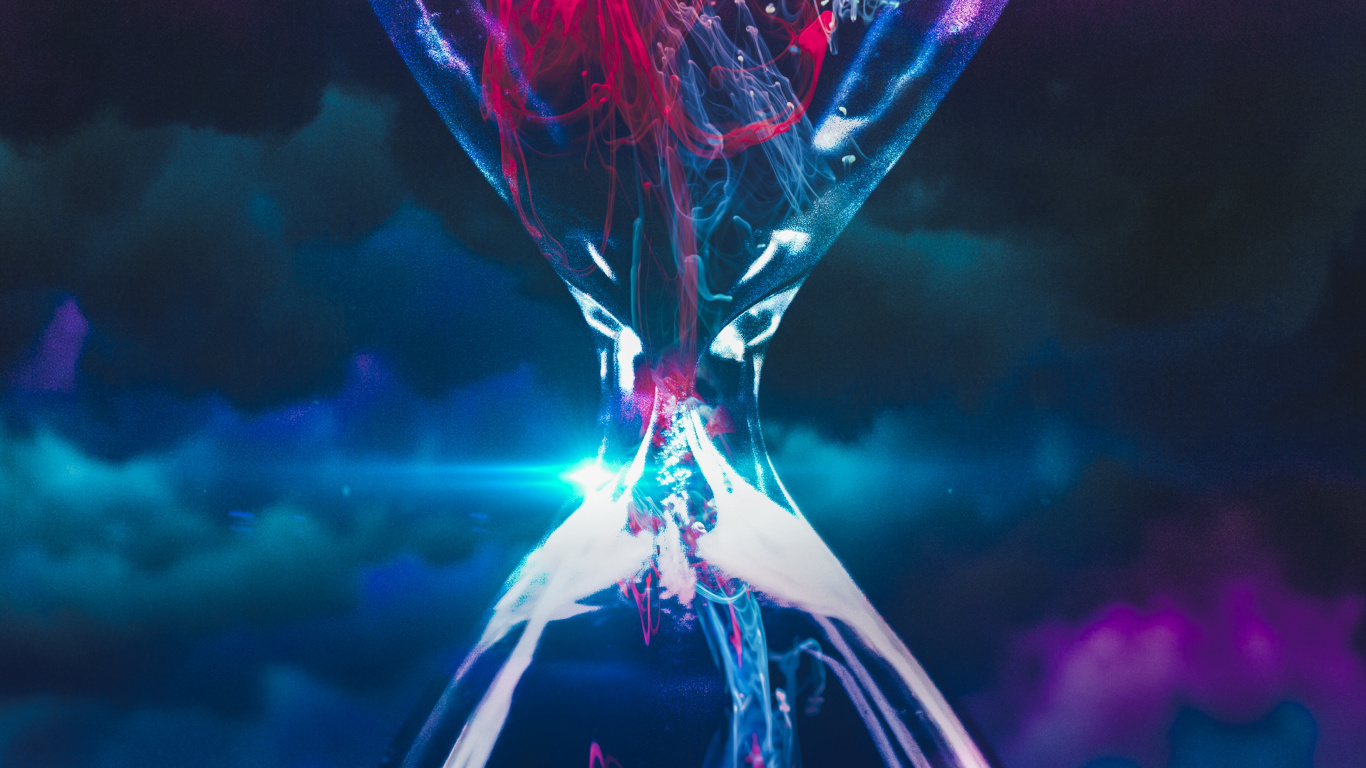 Обои андроид, телефон, жидкий, рюмки, пурпур в разрешении 1366x768