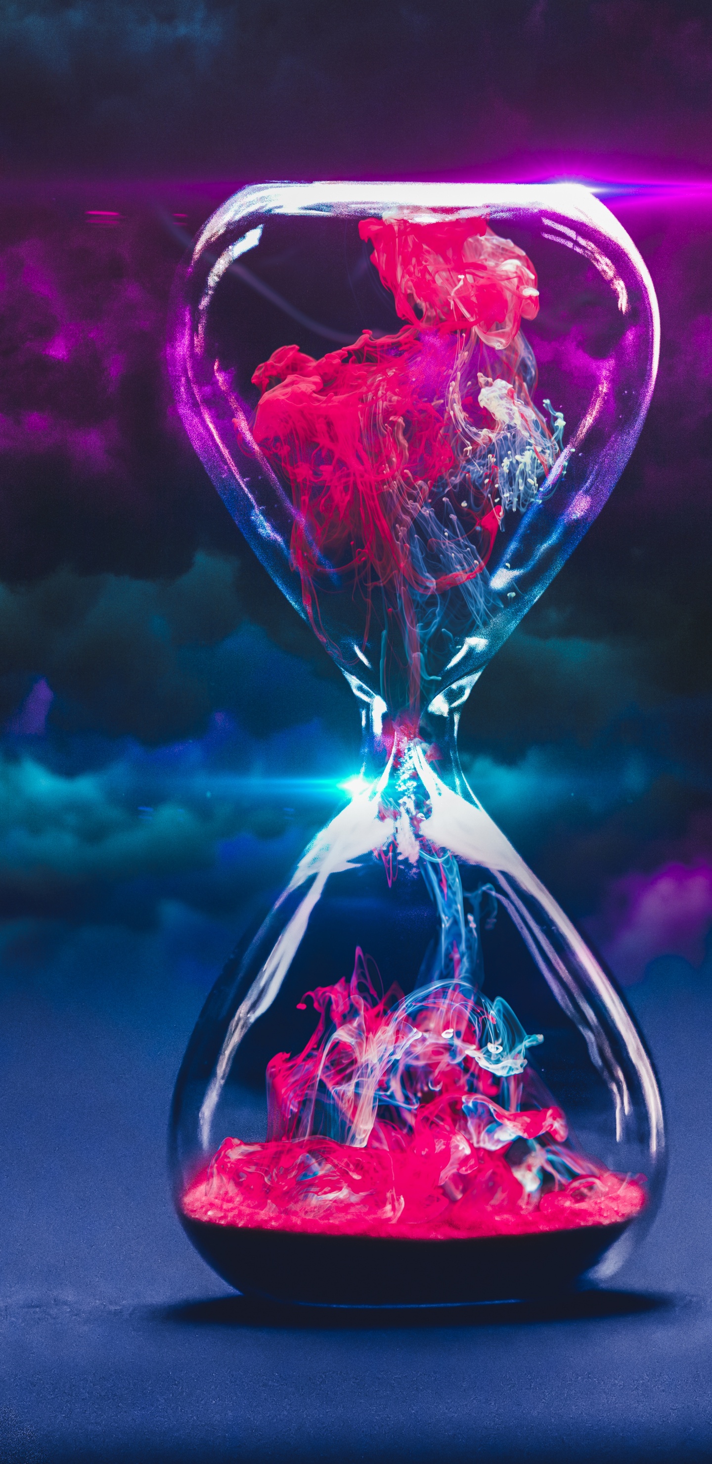 Обои андроид, телефон, жидкий, рюмки, пурпур в разрешении 1440x2960