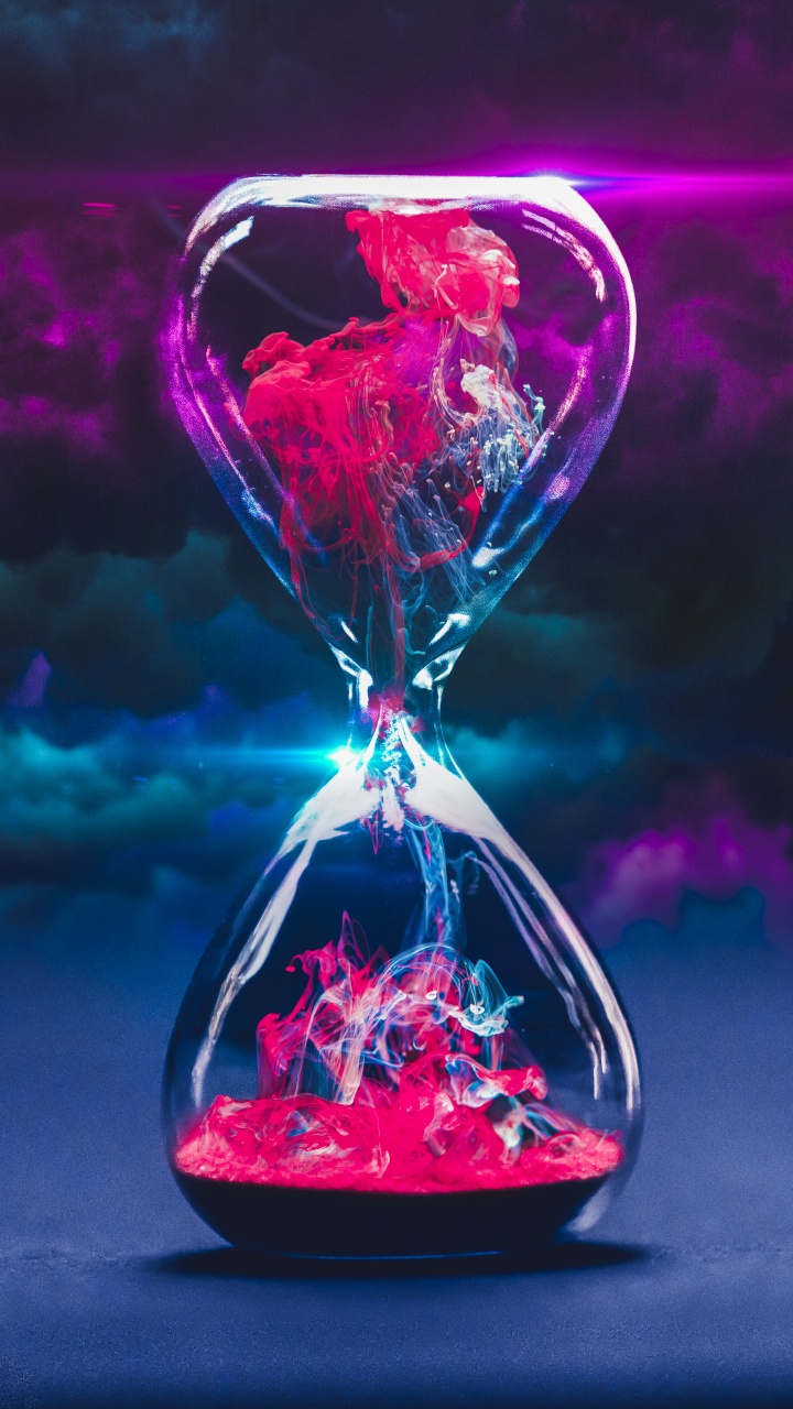Обои андроид, телефон, жидкий, рюмки, пурпур в разрешении 720x1280