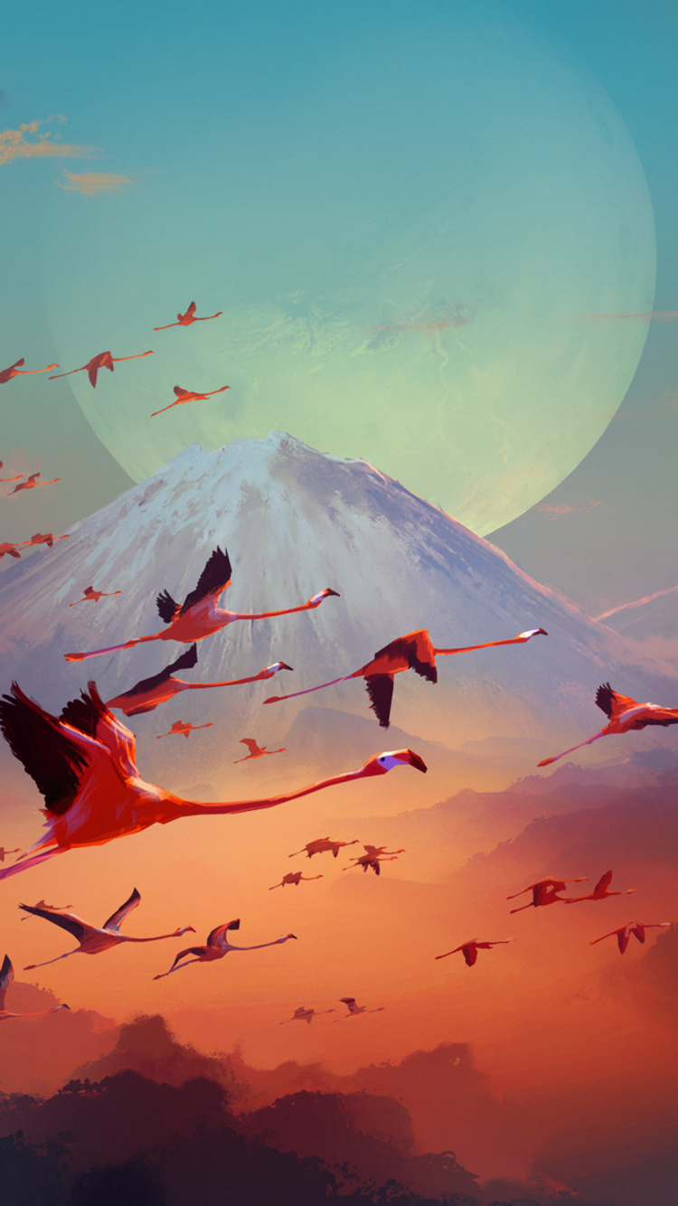 Обои арт, живопись, экологическое искусство, артист, цифровое искусство в разрешении 750x1334