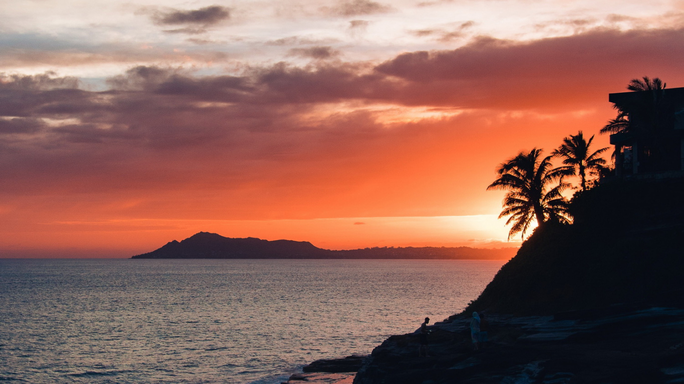 Обои плюющаяся пещера, ремикс, земля, soundcloud, закат в разрешении 1366x768