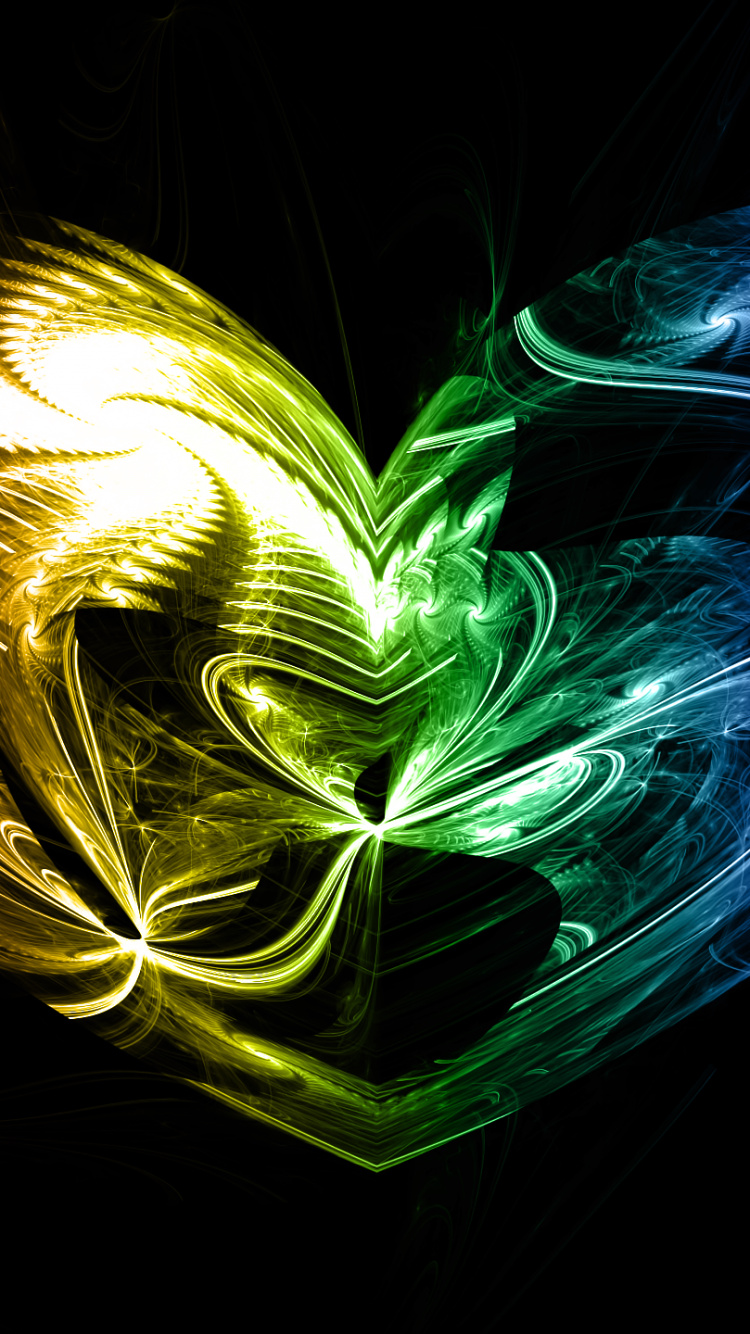 Обои фрактальное искусство, арт, газ, Визуальный эффект освещения, узор в разрешении 750x1334