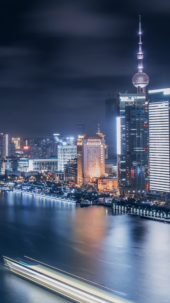 Обои городской пейзаж, город, городской район, метрополия, линия горизонта в разрешении 720x1280