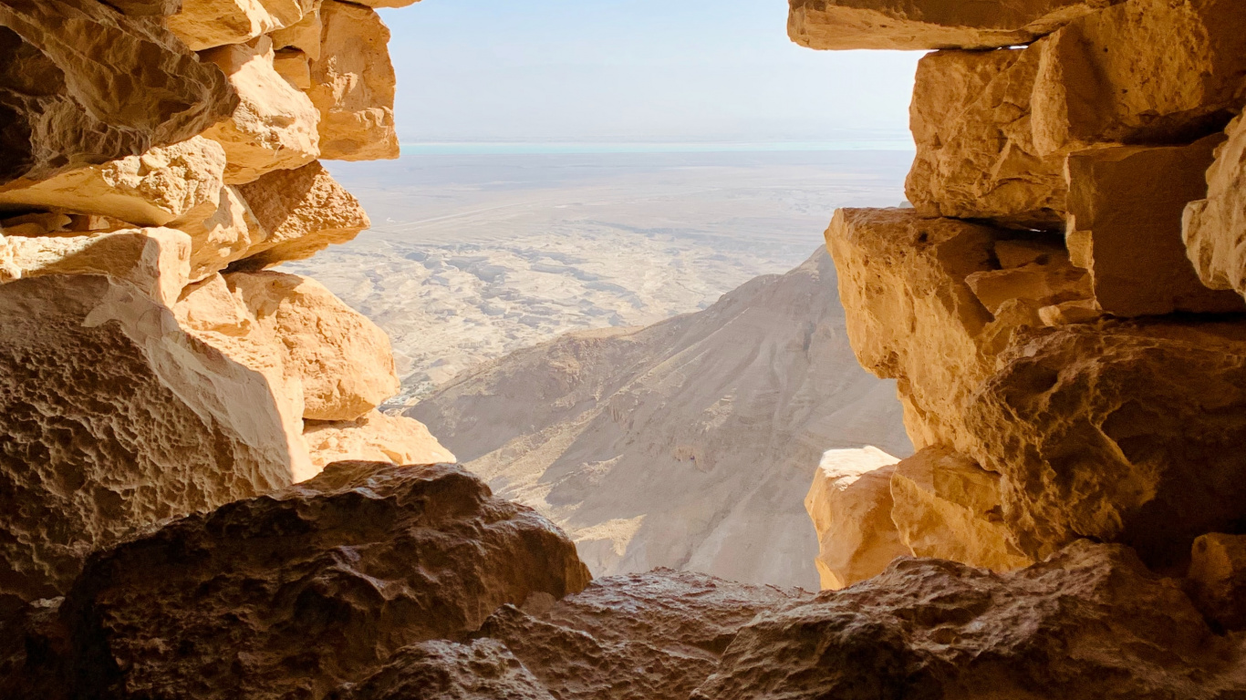 Обои рок, закат, каньон, национальный парк, POTD в разрешении 1366x768