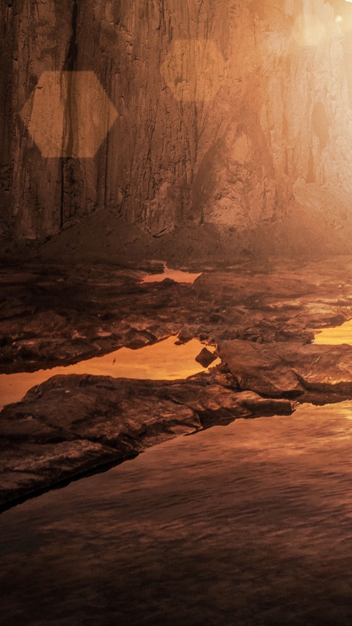 Обои формирование, природа, свет, солнечный свет, вода в разрешении 720x1280