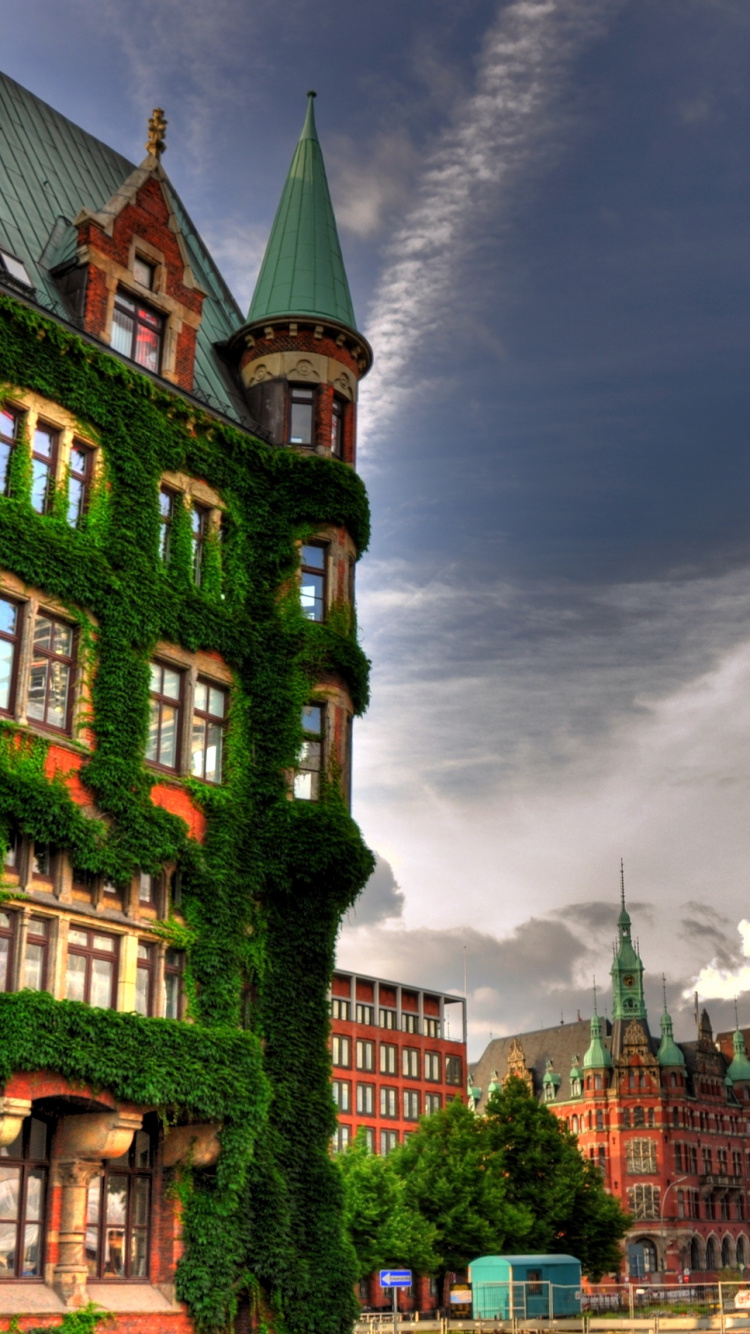 Обои город, городок, здание, ориентир, городской район в разрешении 750x1334