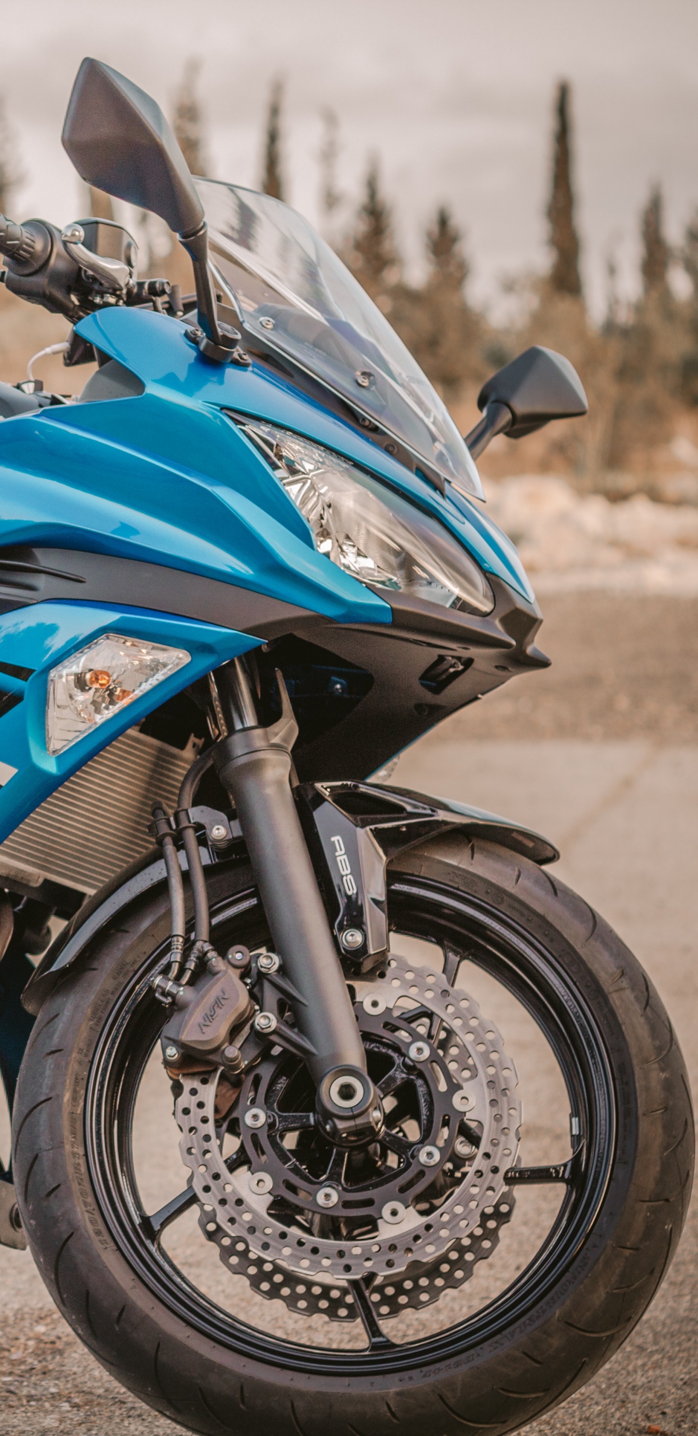 Обои ракета мотоцикл промежность, мотоцикл, спортивный мотоцикл, двигатель мотоцикла, Kawasaki мотоциклы в разрешении 1440x2960