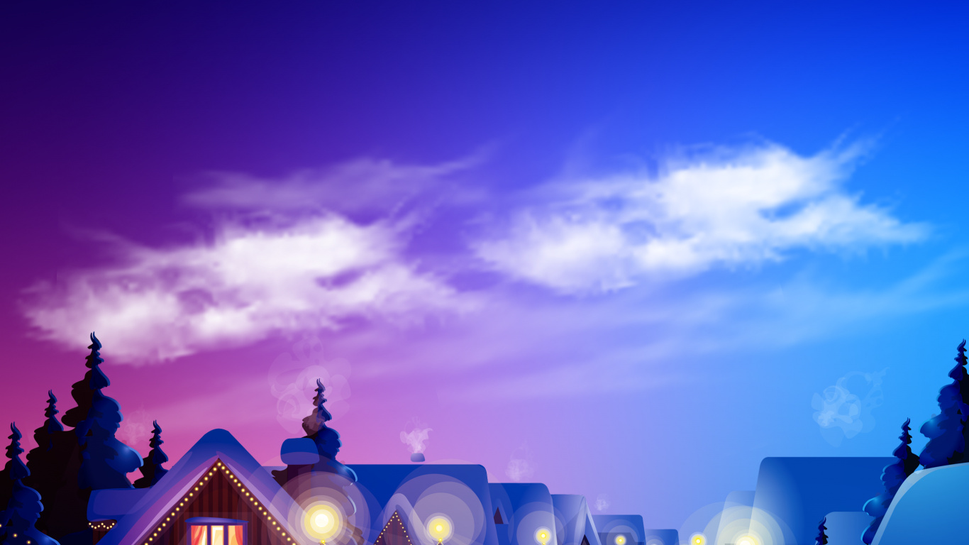 Обои андроид, облако, атмосфера, здание, синий в разрешении 1366x768