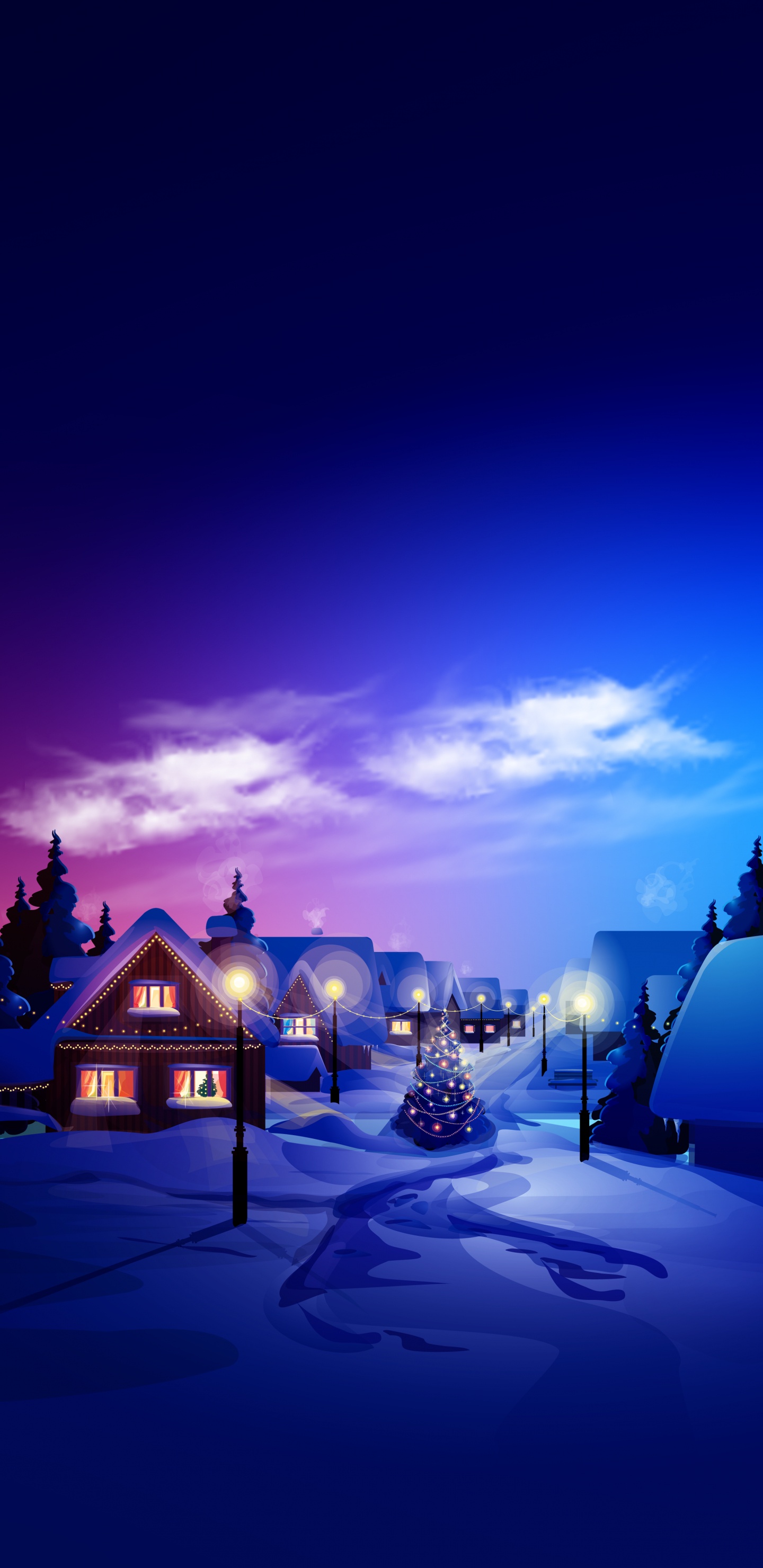 Обои андроид, облако, атмосфера, здание, синий в разрешении 1440x2960