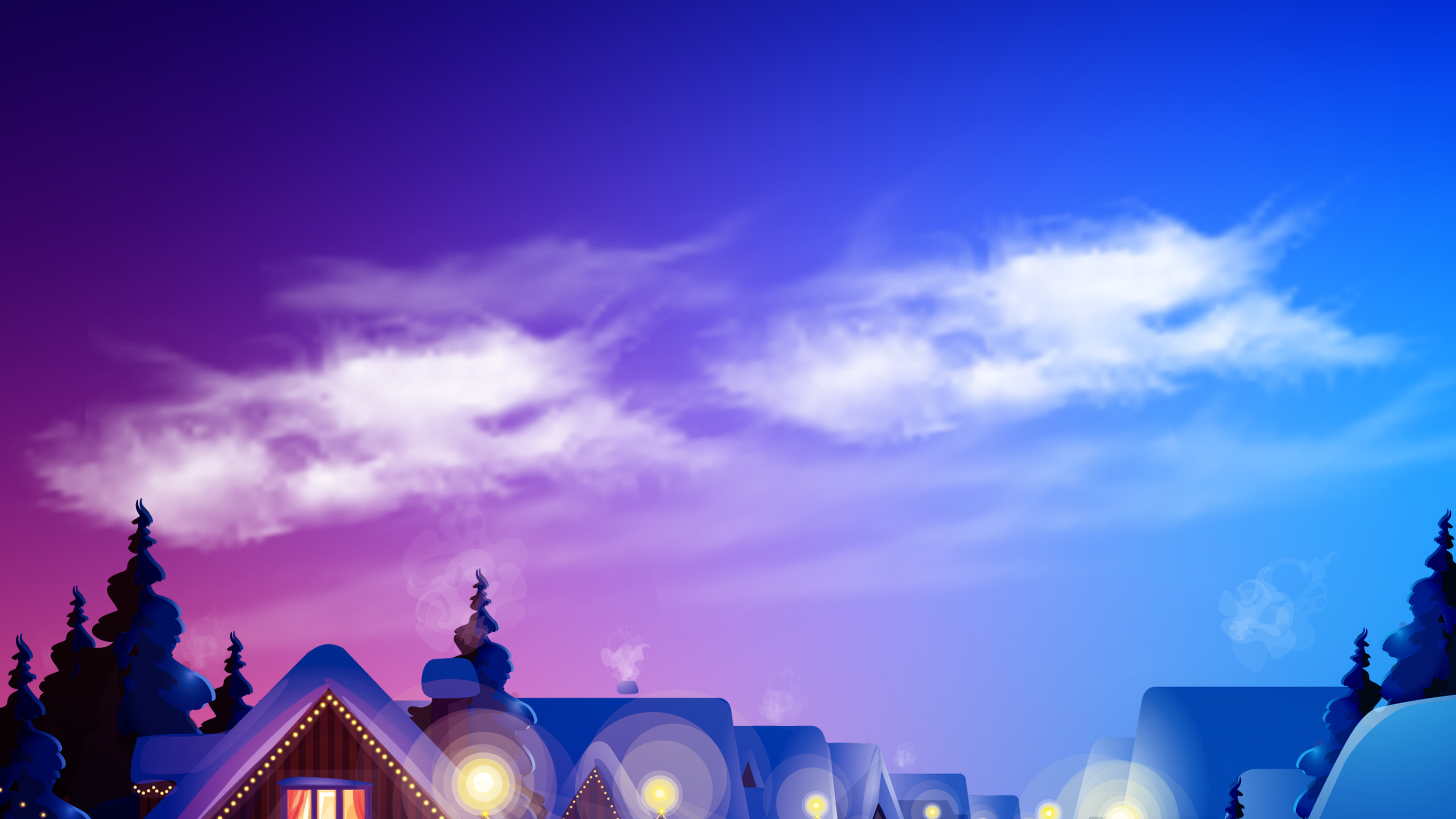 Обои андроид, облако, атмосфера, здание, синий в разрешении 2560x1440