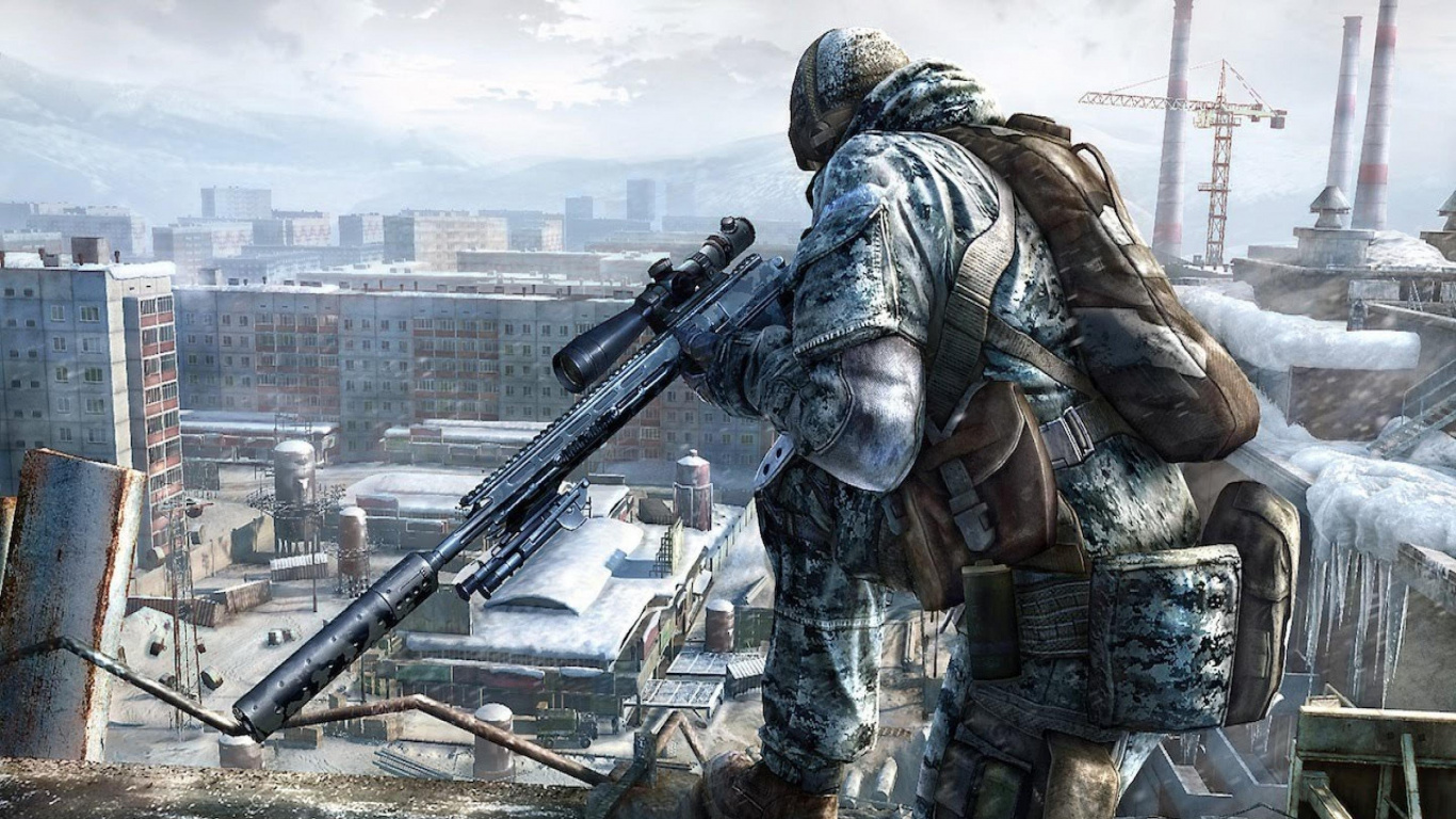 Обои Снайпер Воин-Призрак 2, Снайпер Воин-Призрак, ci games, солдат, отряд в разрешении 1366x768