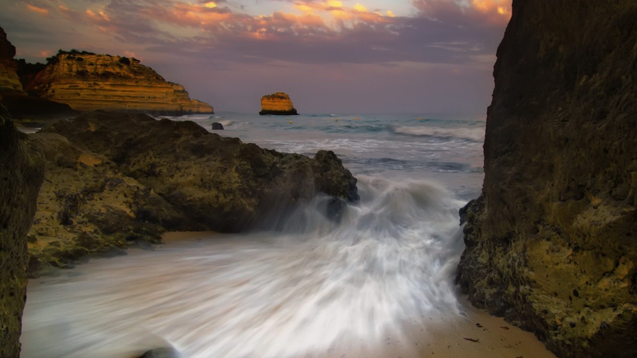 Обои водоем, море, побережье, волна, берег в разрешении 1280x720