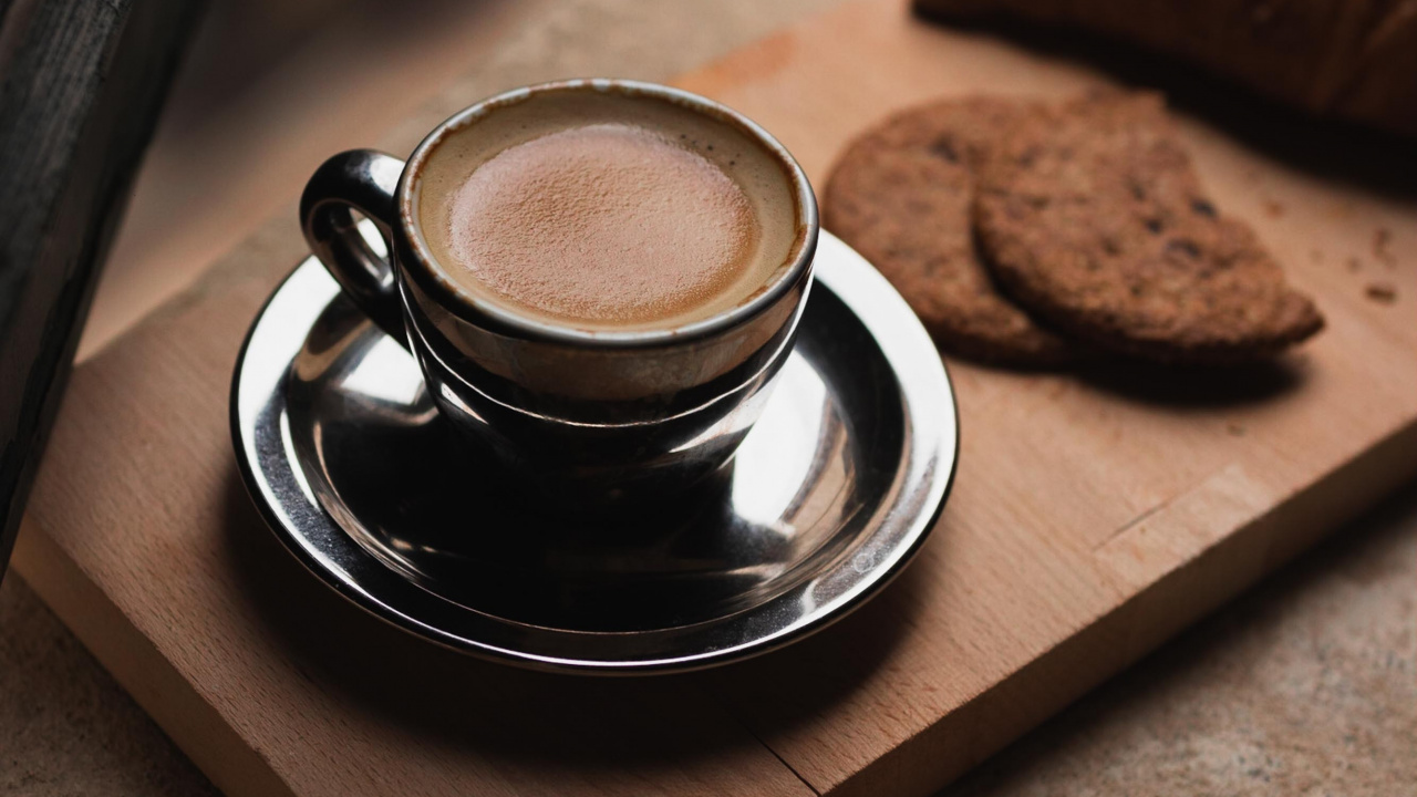 Обои кофе, латте, кофейная чашка, чашка, пища в разрешении 1280x720