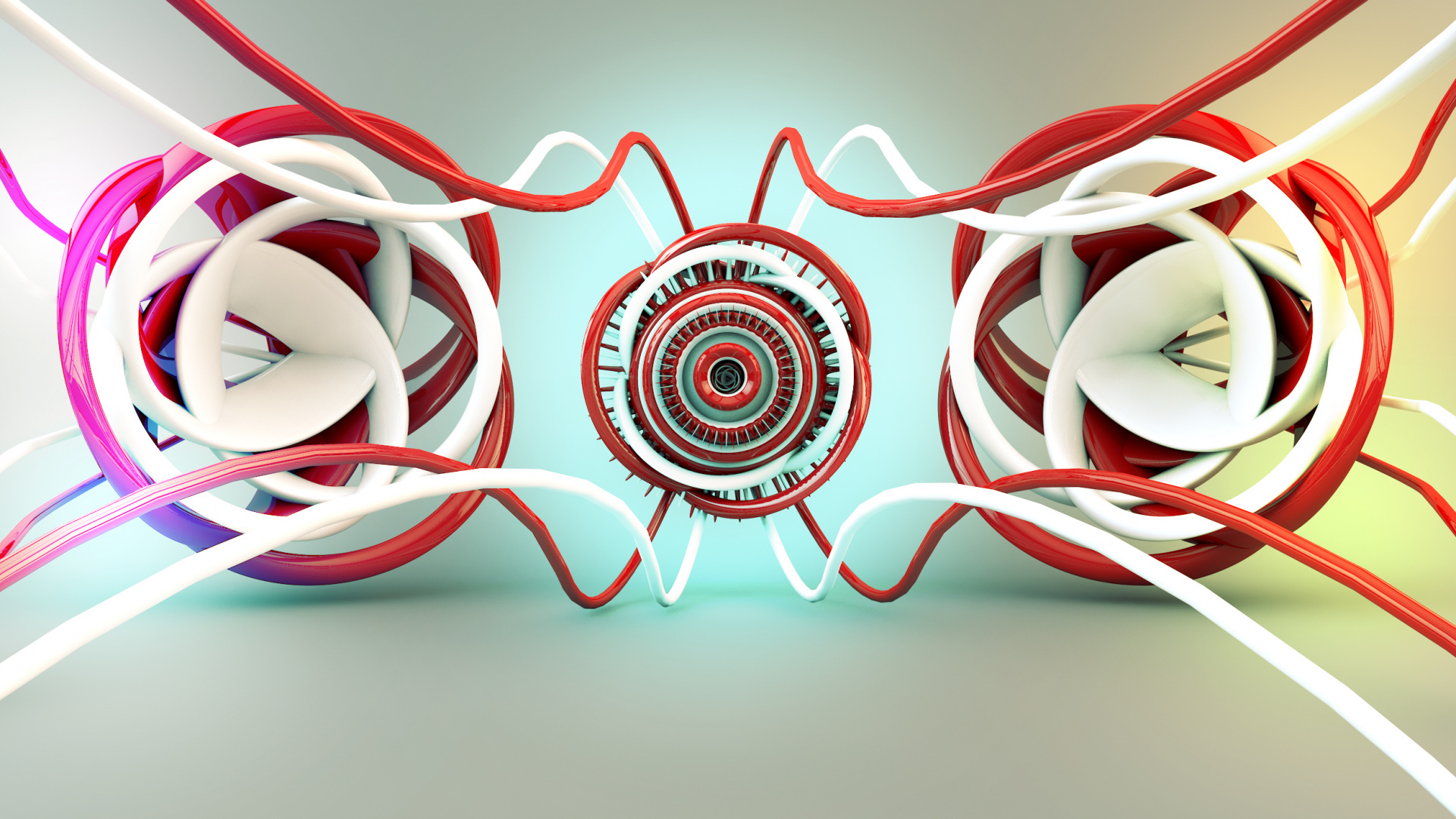 Обои технология, красный цвет, технологии, графический дизайн, круг в разрешении 1920x1080